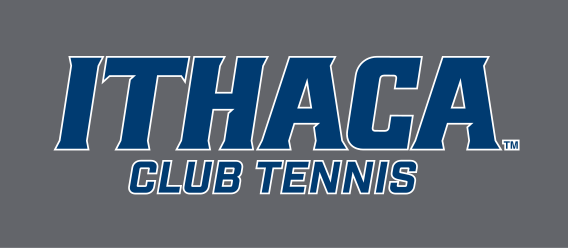 Ithaca Club Tennis, blue with white outline on grey variant, cell 442