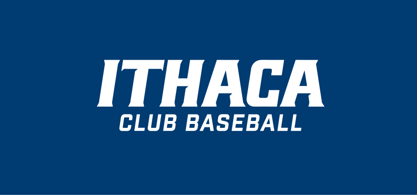 Ithaca Club Baseball, white with blue outline on blue variant, cell 456