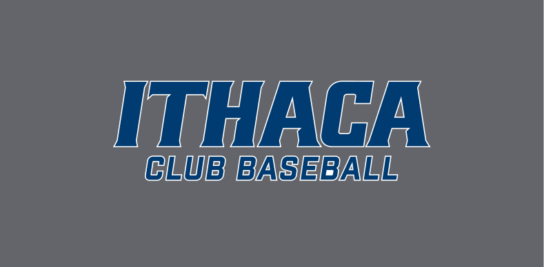 Ithaca Club Baseball, blue with white outline on grey variant, cell 457