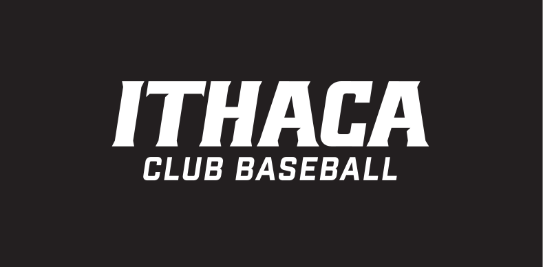 Ithaca Club Baseball, solid white on black variant, cell 459