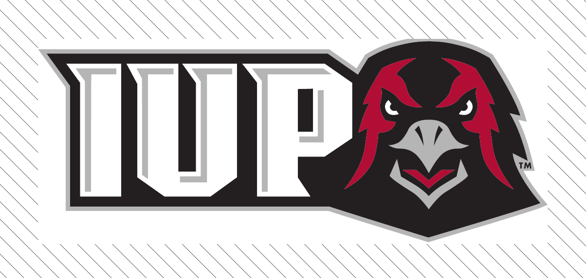 IUP logo, full color with mascot head variant