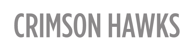 CRIMSON HAWKS, gray on white variant