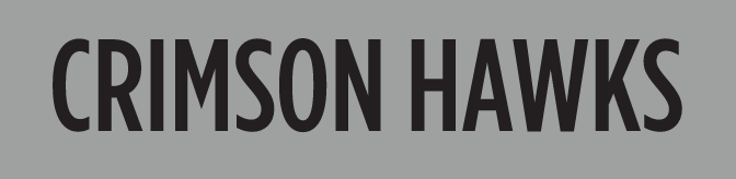 CRIMSON HAWKS, black on gray variant