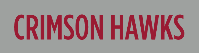 CRIMSON HAWKS, crimson on gray variant