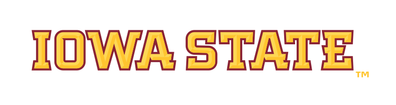 Iowa State wordmark, straight 3-color variant, cell 50