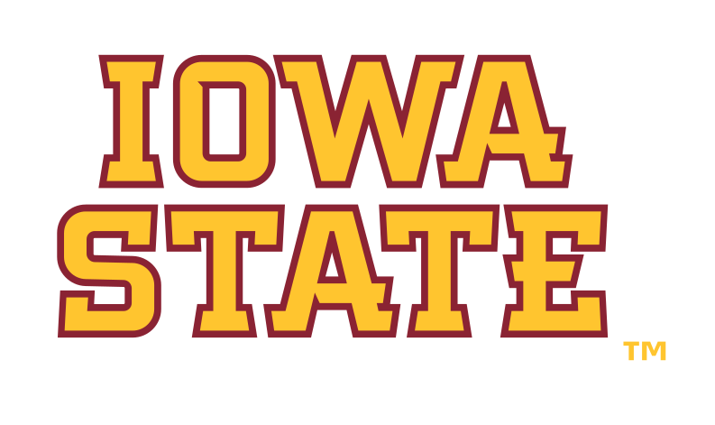 Iowa State wordmark, stacked straight 2-color variant, cell 59
