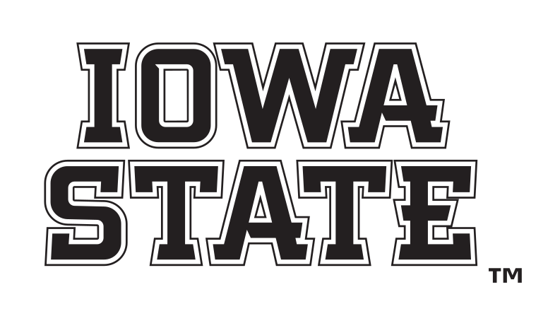 Iowa State wordmark, stacked straight 1-color variant, cell 61