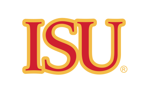 ISU lettermark, gold and red variant, cell 71