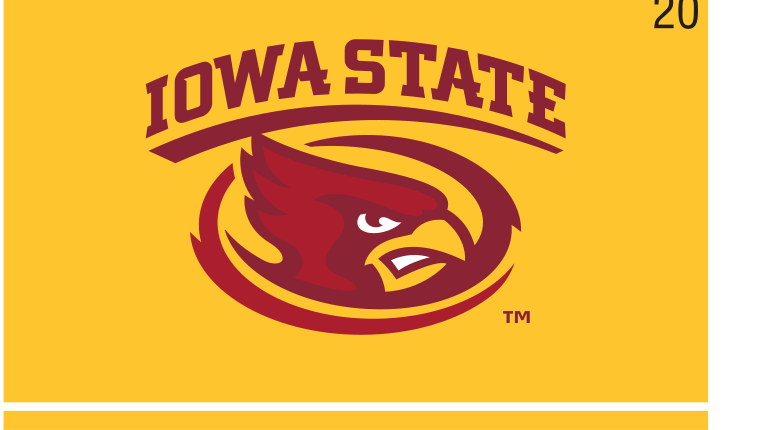 Iowa State lockup, color on gold variant, cell 20