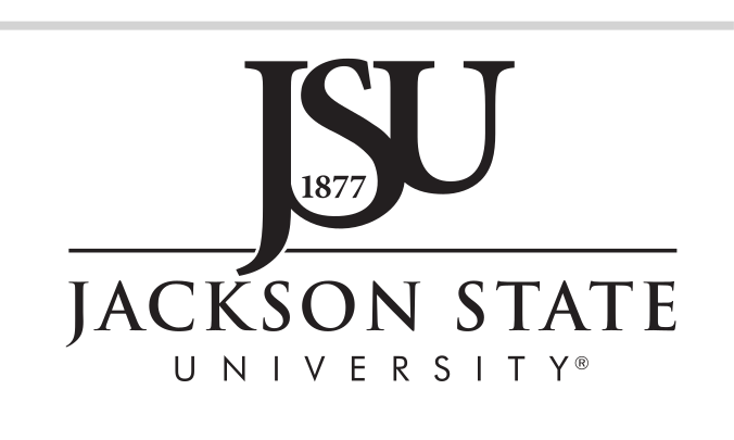 Jackson State University logo, stacked black variant, cell 7