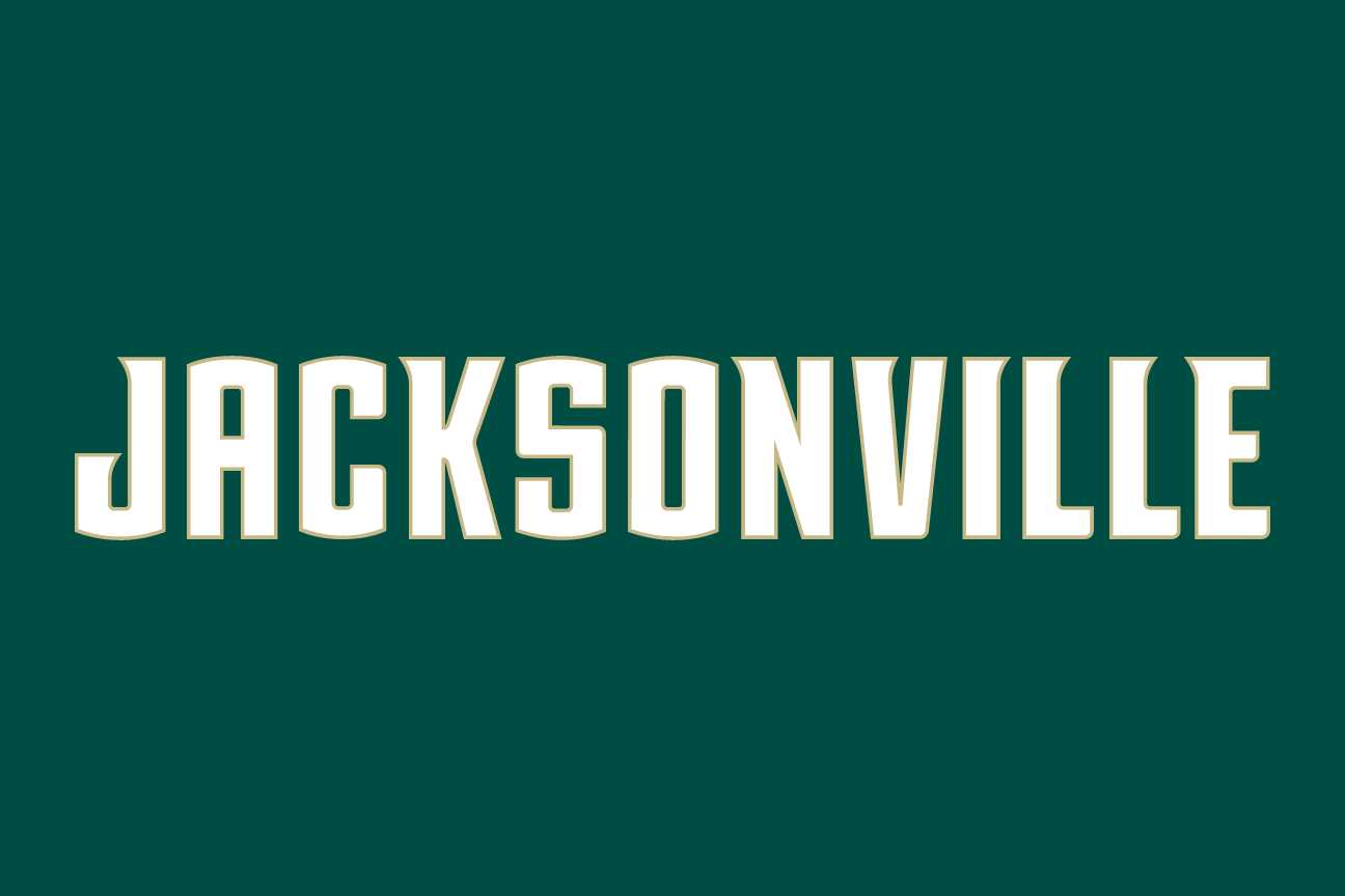 Jacksonville wordmark, white and gold on green variant, cell 37