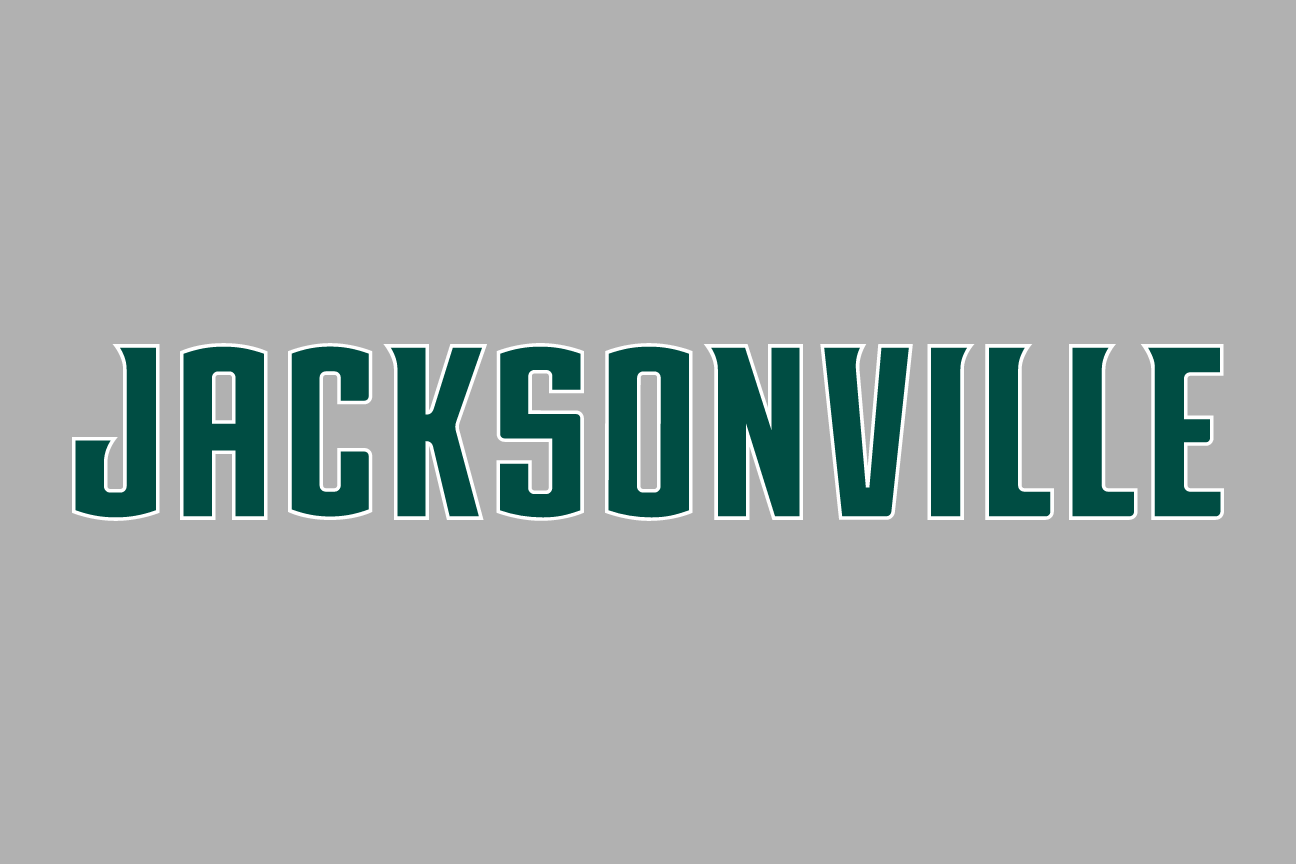Jacksonville wordmark, green and white on grey variant, cell 38
