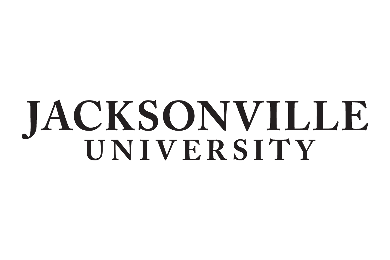 Jacksonville University wordmark, black on white variant, cell 67