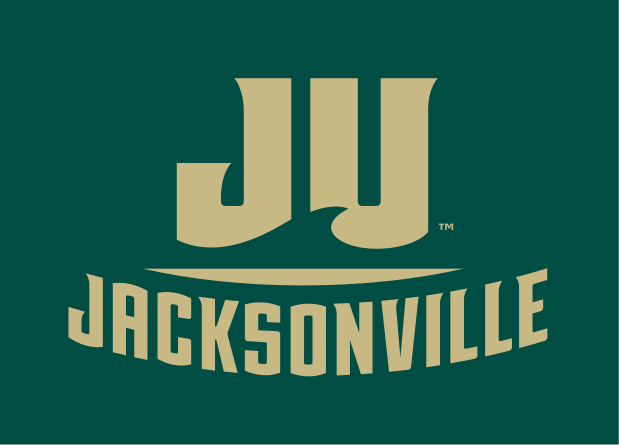 JU Jacksonville primary logo, gold on green variant, cell 6