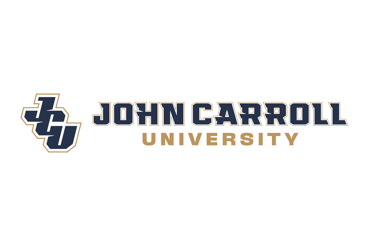 JCU horizontal wordmark lockup, navy/gold variant, cell 10
