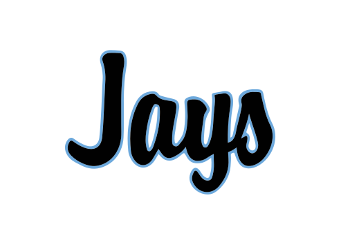 Jays script, black on white variant, cell 48