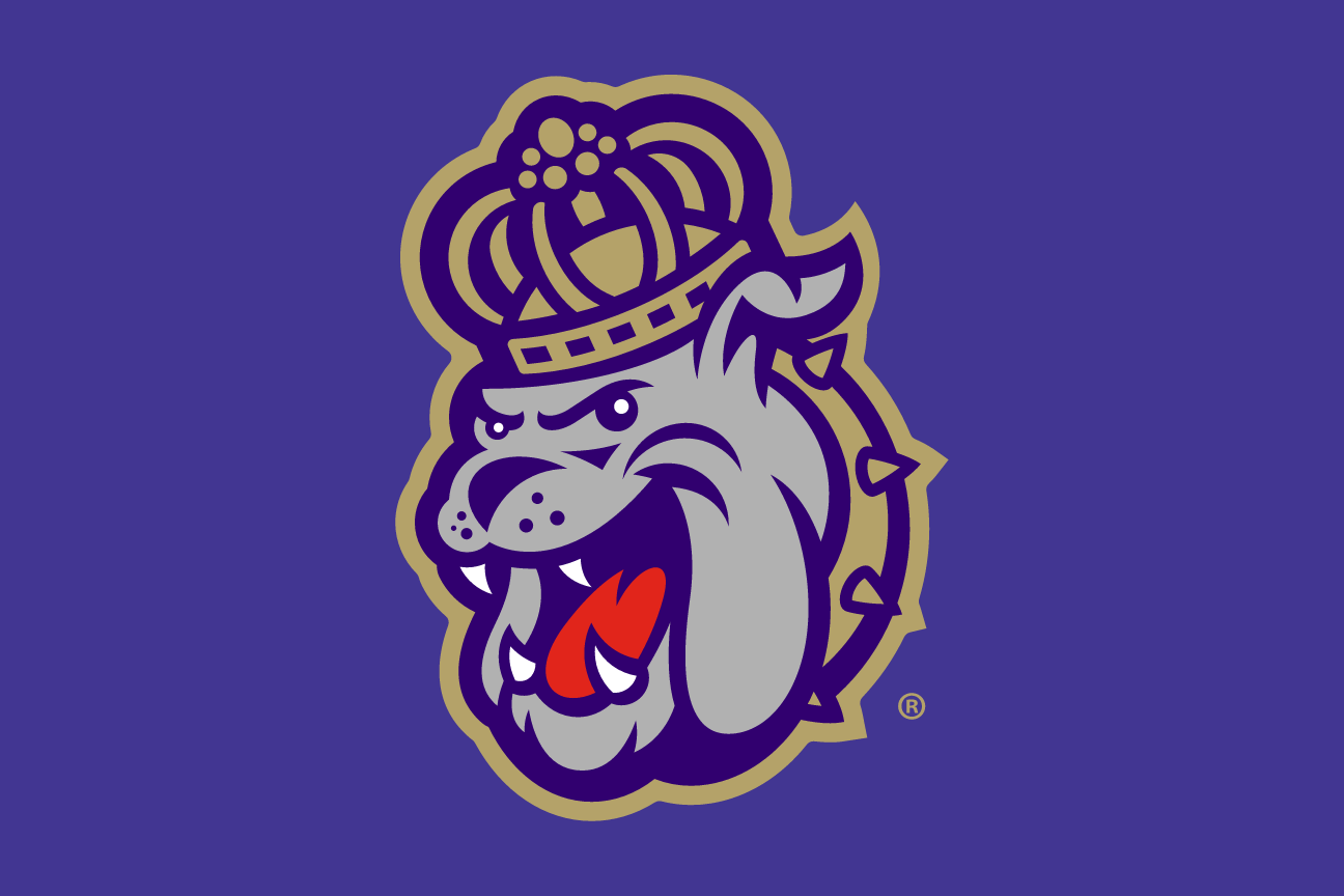 Duke Dog head, full color on purple variant, cell 6