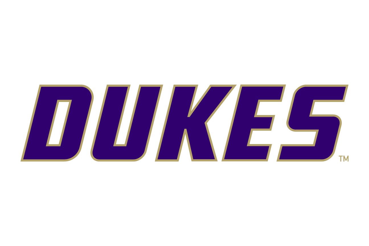 Dukes wordmark, purple variant, cell 18