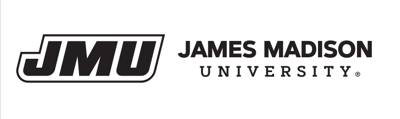 JMU James Madison University, horizontal black and white variant, cell 35