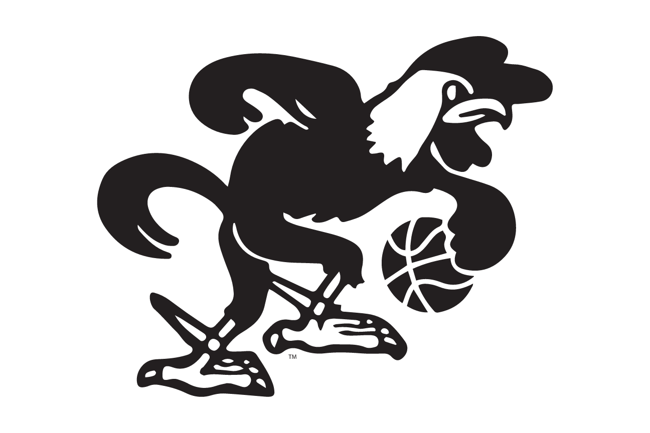 mascot caricature, Basketball, black variant, cell 82