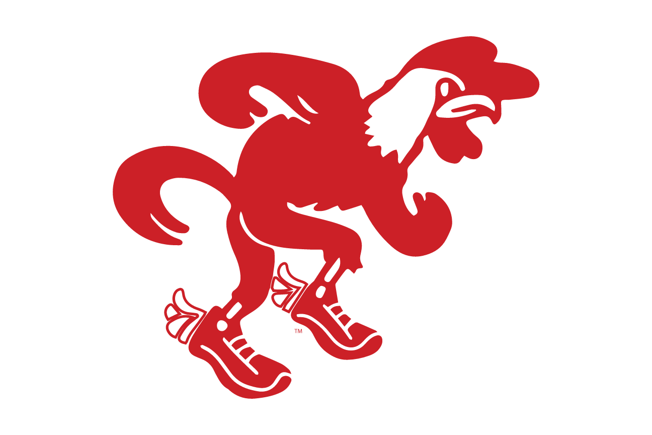 mascot caricature, Track & Field, red variant, cell 85