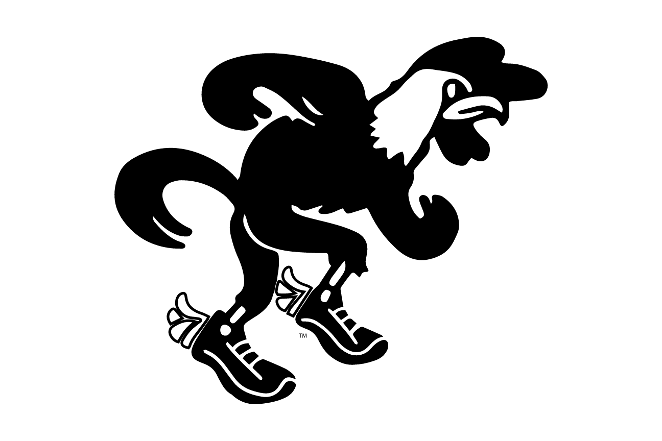 mascot caricature, Track & Field, black variant, cell 86