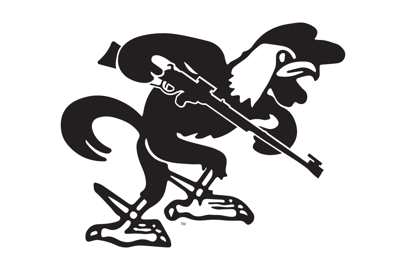 mascot caricature, Rifle, black variant, cell 92