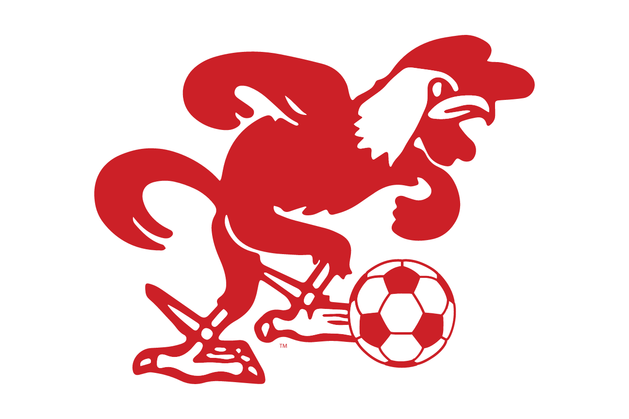 mascot caricature, Soccer, red variant, cell 93