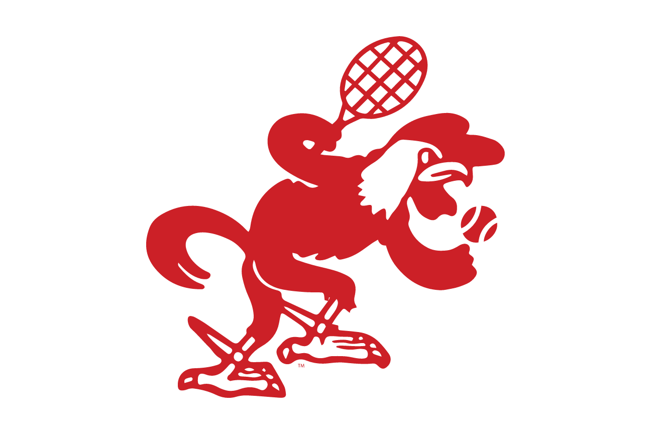mascot caricature, Tennis, red variant, cell 95