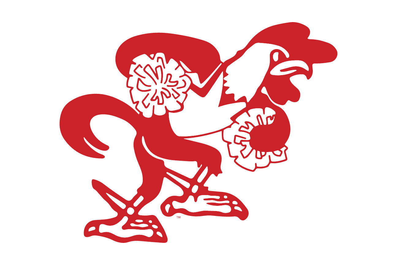 mascot caricature, Cheer, red variant, cell 103