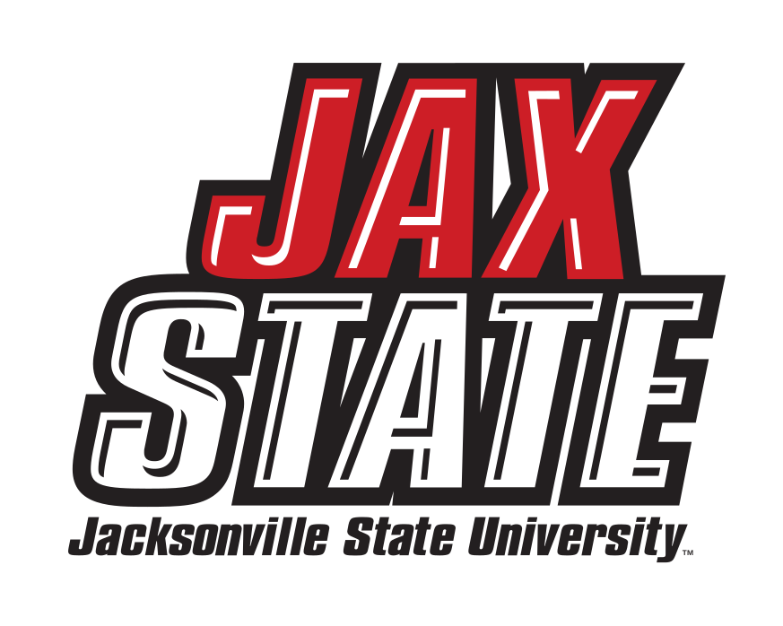 JAX STATE wordmark lockup, stacked, color with outline variant, cell 2