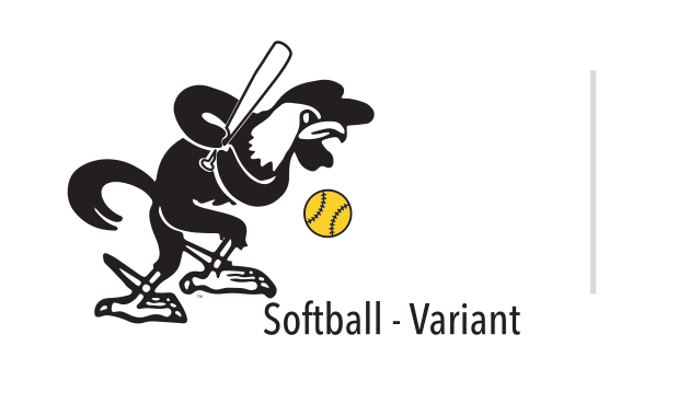 mascot caricature, Softball - Variant, black/yellow variant, cell 102