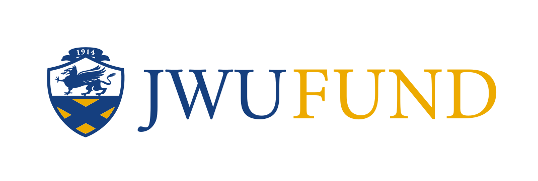 JWU Fund logo, blue and yellow variant, cell 8