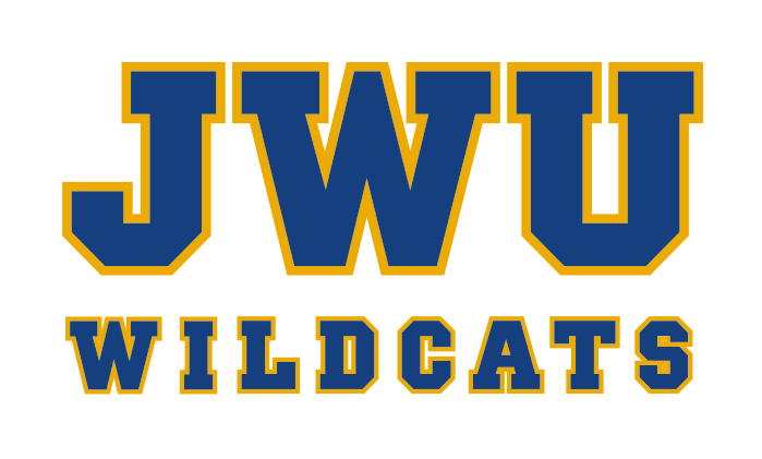 JWU Wildcats wordmark, color on white variant, cell 89