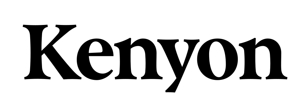 Kenyon wordmark, black variant, cell 3