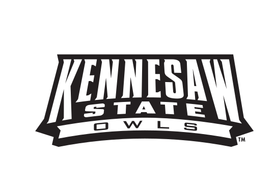 Kennesaw State Owls wordmark, black outline variant, cell 8