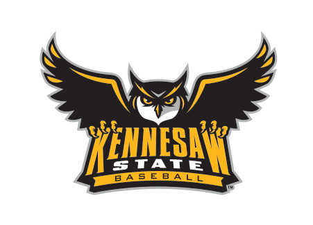 Owl head with Baseball wordmark, color variant, cell 35