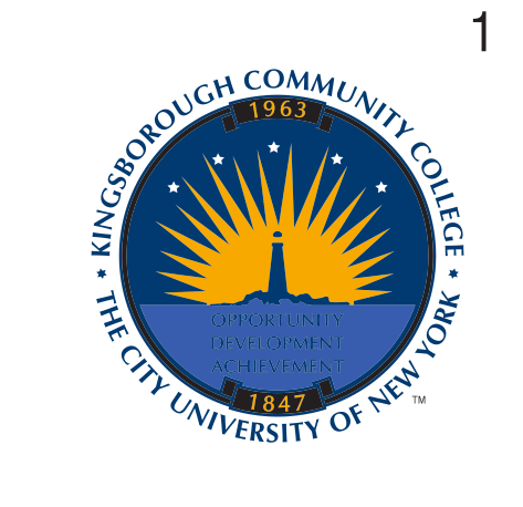 Kingsborough Community College seal, color variant, cell 10