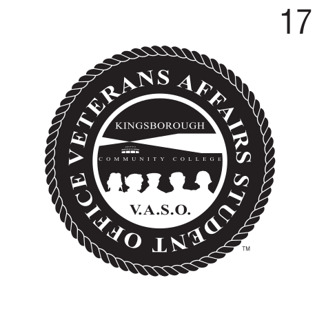 Veteran Affairs Student Office mark, black and white variant, cell 17