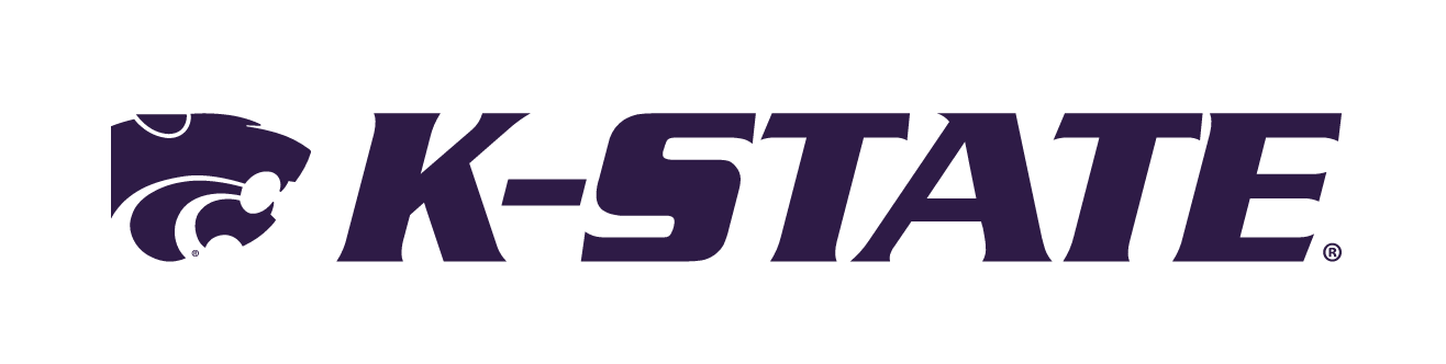 K-STATE wordmark with Powercat, purple variant, cell 17