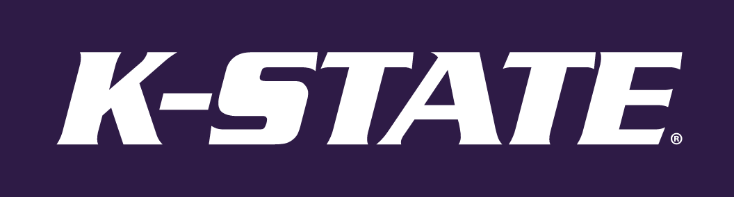 K-STATE wordmark, white variant, cell 25