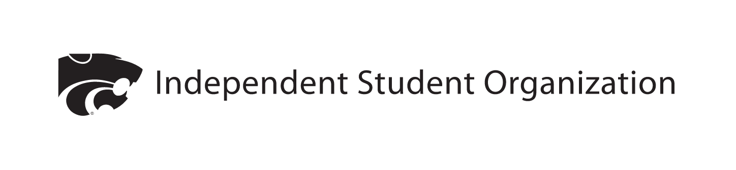Independent Student Organization mark, black variant, cell 34