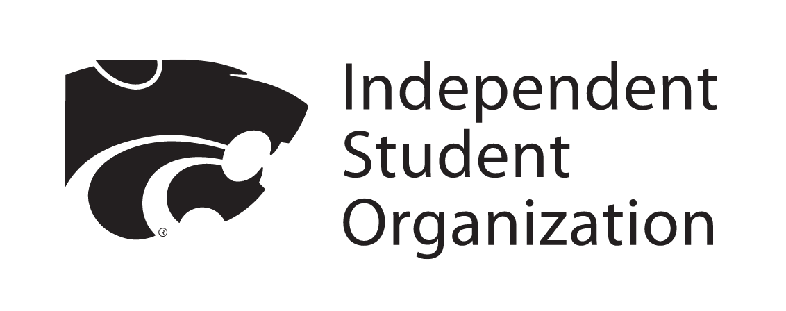 Independent Student Organization mark, black stacked variant, cell 37