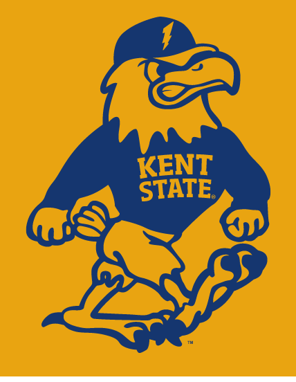 Fearless Flash Logo, All Blue on Gold Background variant