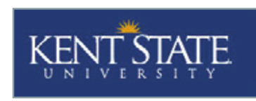 Kent State University, horizontal lockup, white variant