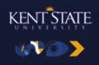 Kent State University, primary logo, full color, reverse variant