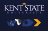 Kent State University, primary logo, full color, reverse variant