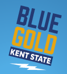 Kent State University, BLUE GOLD stacked wordmark variant