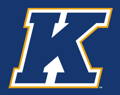 University K Emblem, Kent State Blue and Gold variant
