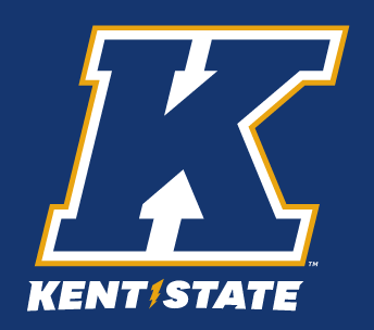 University K Emblem, Kent State Blue and Gold with Kent State wordmark variant